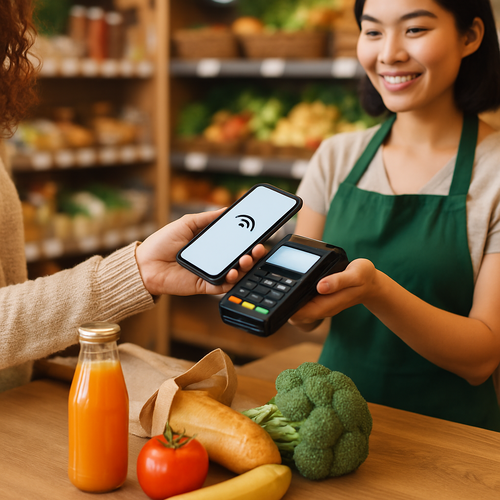 Mobile payments  retail shop  could be a grocery store-2