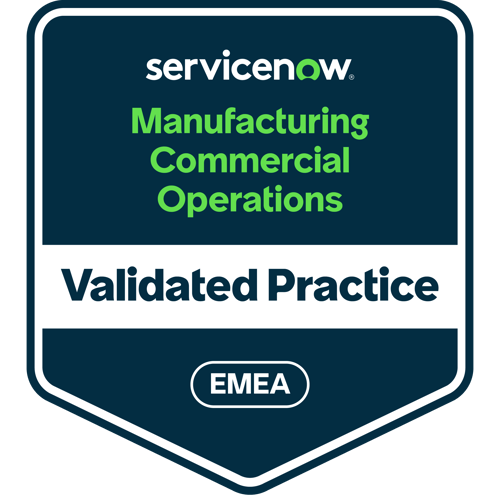 ServiceNow Validated Practice: Manufacturing Commercial Operations (EMEA)